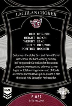 2023 NRL Traders Elite - Silver Specials #P057 Lachlan Croker Back